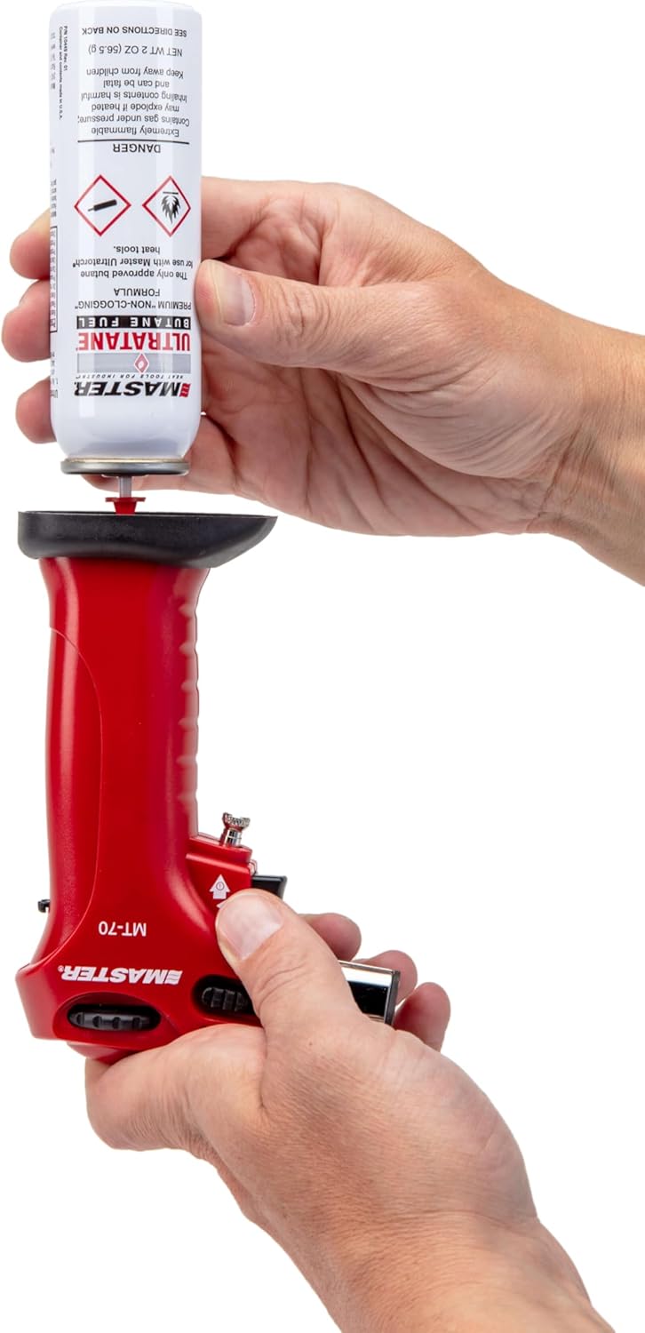 Master Appliance Ultratane Premium Butane Fuel 6-Pack, 2 oz cans, 56.5 Grams, Triple Refined Non-Clogging Formula