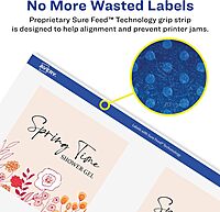 Avery Durable Waterproof Square Labels, Sure Feed Technology, Print-to-The-Edge, 3" x 3"