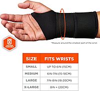 ERGODYNE ProFlex Ambidextrous Neoprene Wrist Support