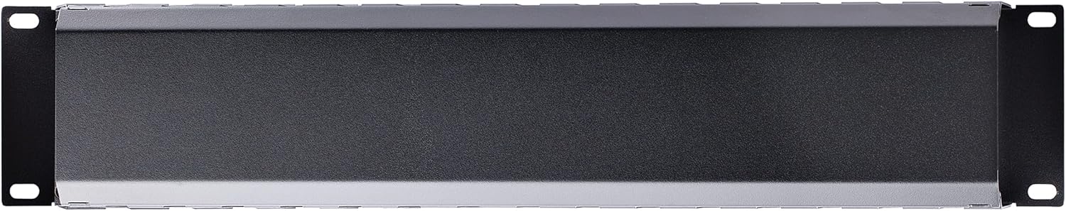 StarTech.com Horizontal 2U Server Rack Cable Management Finger Duct w/ Cover - 19" Network Rack Wire Duct Raceway Panel