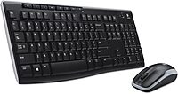 Logitech 920004536 MK270 Wireless Combo Keyboard/Mouse USB Black