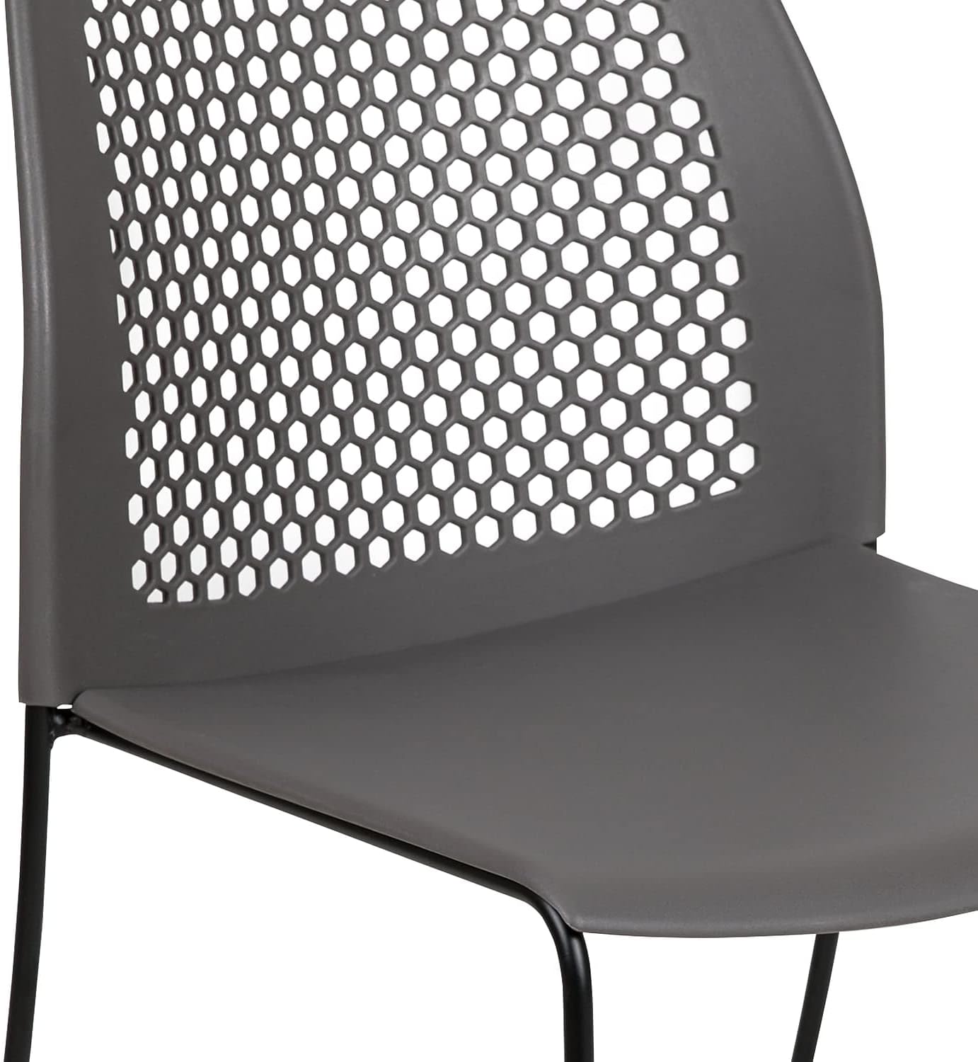 Flash Furniture HERCULES Series 661 lb Capacity Stack Chair with Air-Vent Back and Sled Base