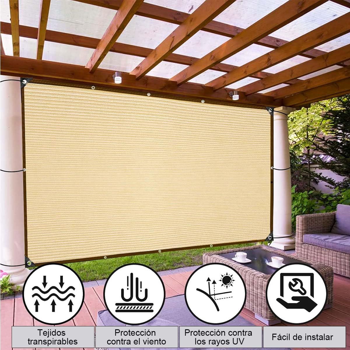 Malla Sombra para Exterior 2x3 M