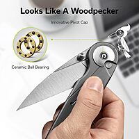 CIVIVI Starflare Pocket Knife, 3.3\" Folding Button Lock