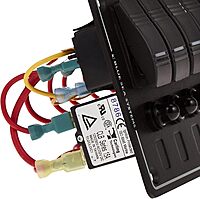 Blue Sea 8373 Water Resistant 6 Position - Black - Vertical Mount Panel