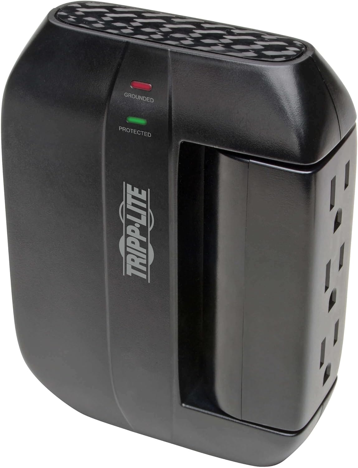 TRIPP LITE SWIVEL6 6-Outlet Surge Protector, 3 Rotatable Outlets, Direct Plug-In, Black
