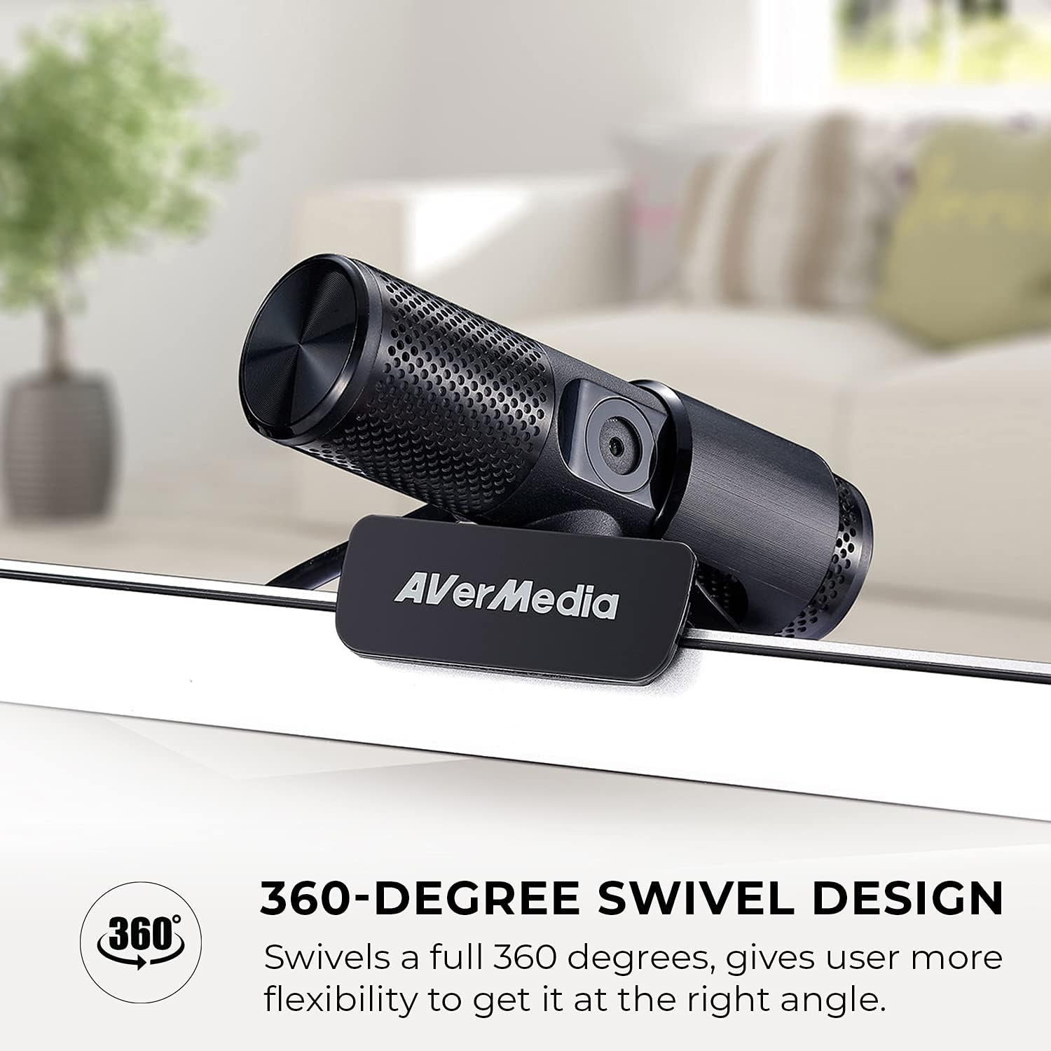 AVerMedia Live Streamer Cam 313 - Full HD 1080P Webcam with Privacy Shutter, Dual Microphone