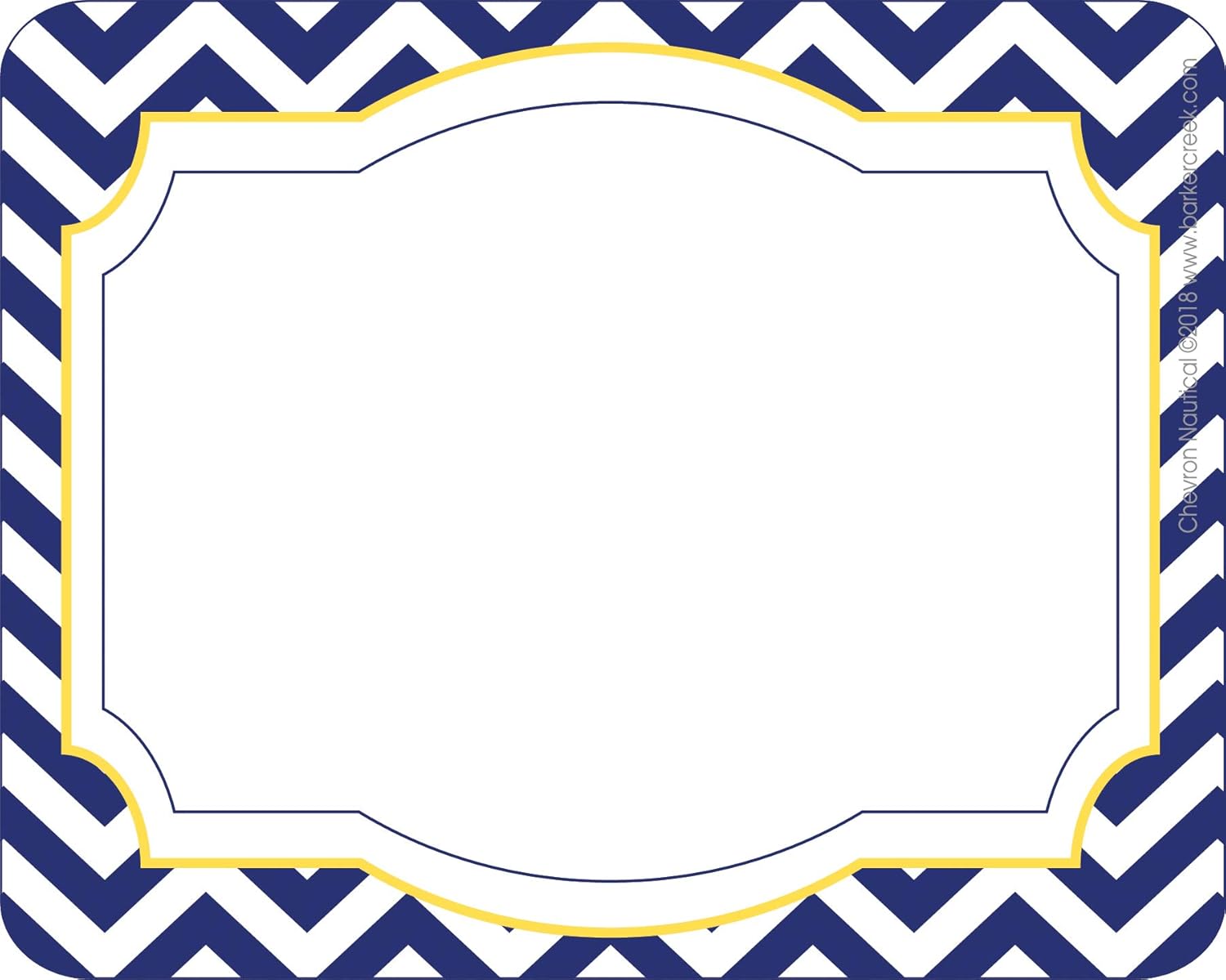 Barker Creek Name Badges & Self-Adhesive Labels, Nautical Chevron, Multi-Design, Multi-Purpose Name Tags, Gift Tags