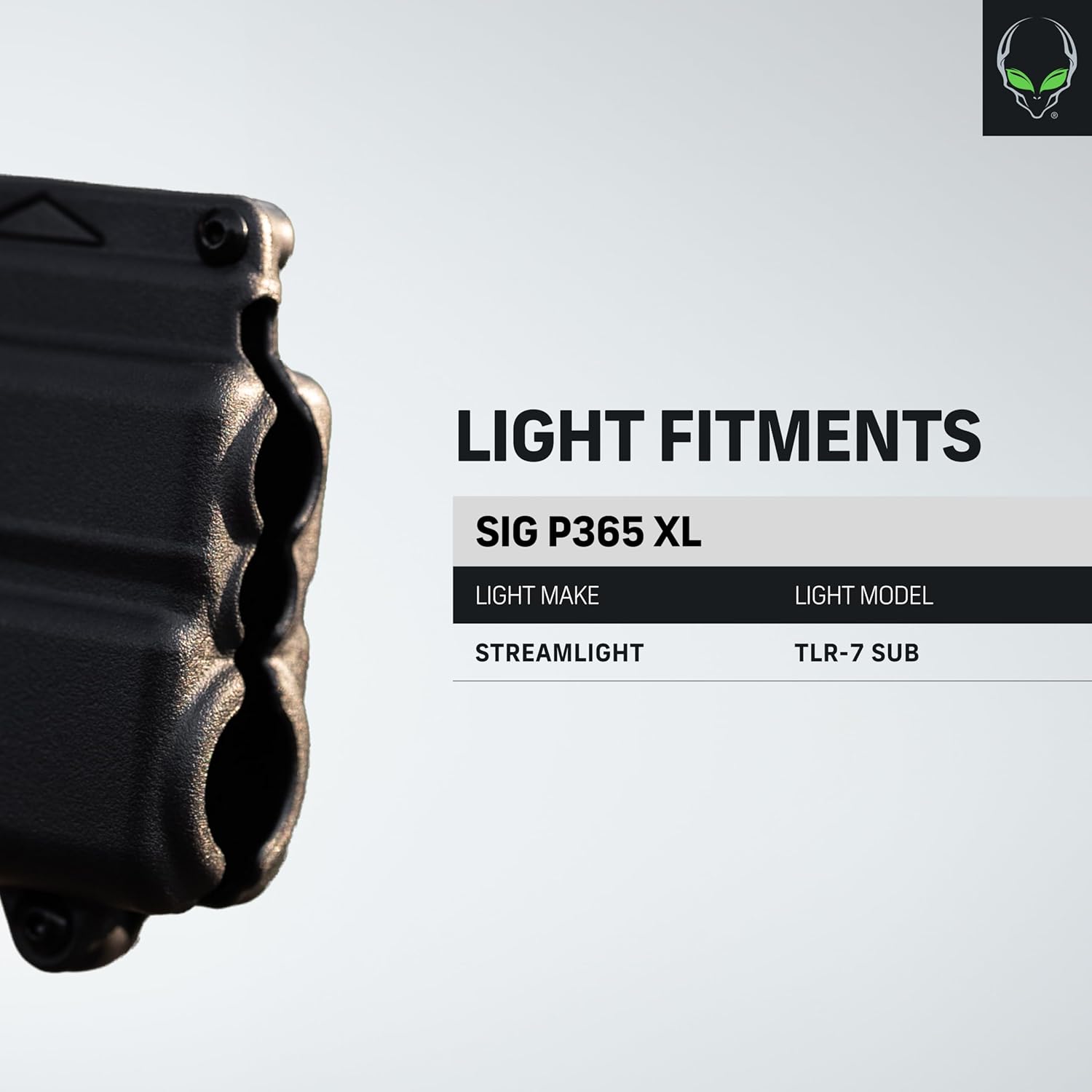 ALIEN GEAR Rapid Force Level 2 OWB Holster - Locking Belt Slide - Right Hand - Matte Black - Light & Optic Compatible
