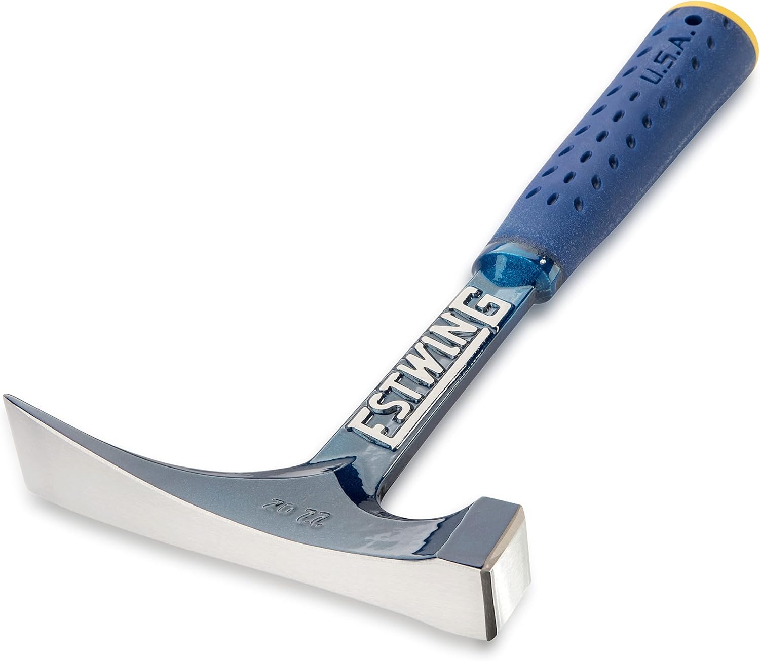 ESTWING Bricklayer's/Mason's Hammer - 22 oz Masonry Tool with Forged Steel Construction & Shock Reduction Grip