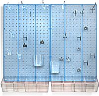 Azar Displays 70-Piece Pegboard Wall Organizer Kit with 13.5" x 22" Panels