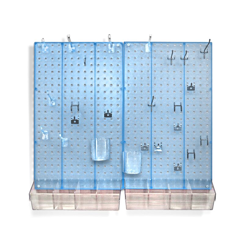 Azar Displays 70-Piece Pegboard Wall Organizer Kit with 13.5" x 22" Panels