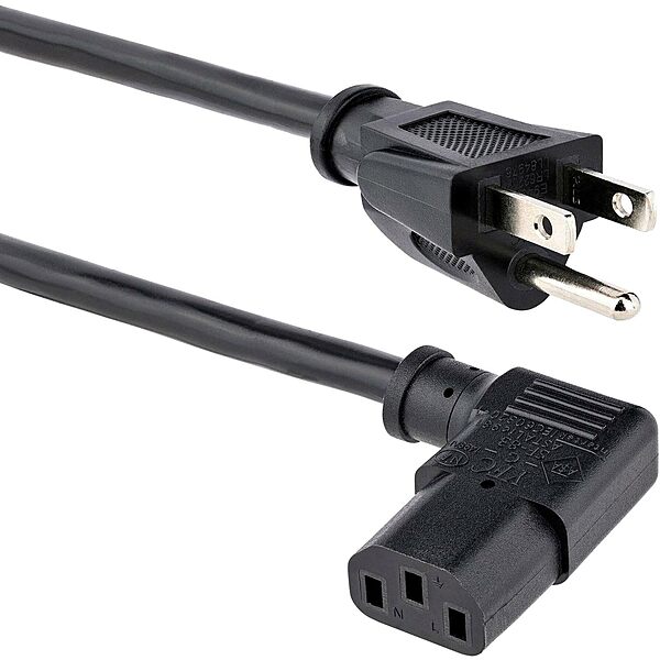 StarTech.com Computer Power Cord NEMA 5-15P to IEC C13 18AWG 125V 10A