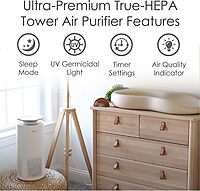 CRANE Air Purifier with True HEPA Filter