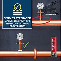 J-B Weld 8297 HighHeat 500 Degree Epoxy Putty Stick - 2 oz. , Grey