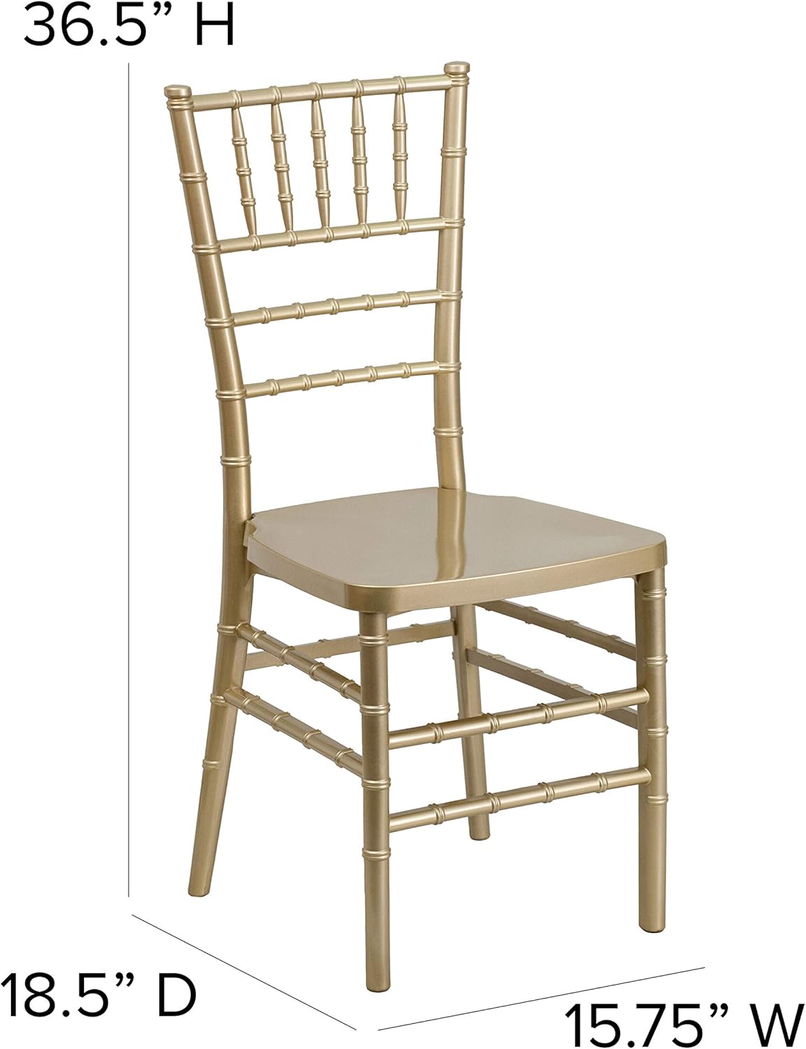 Flash Furniture Hercules Premium Series Chiavari Chair for Formal Events and Banquets, Commercial/Residential All-Occasion Event Chair, Gold 1