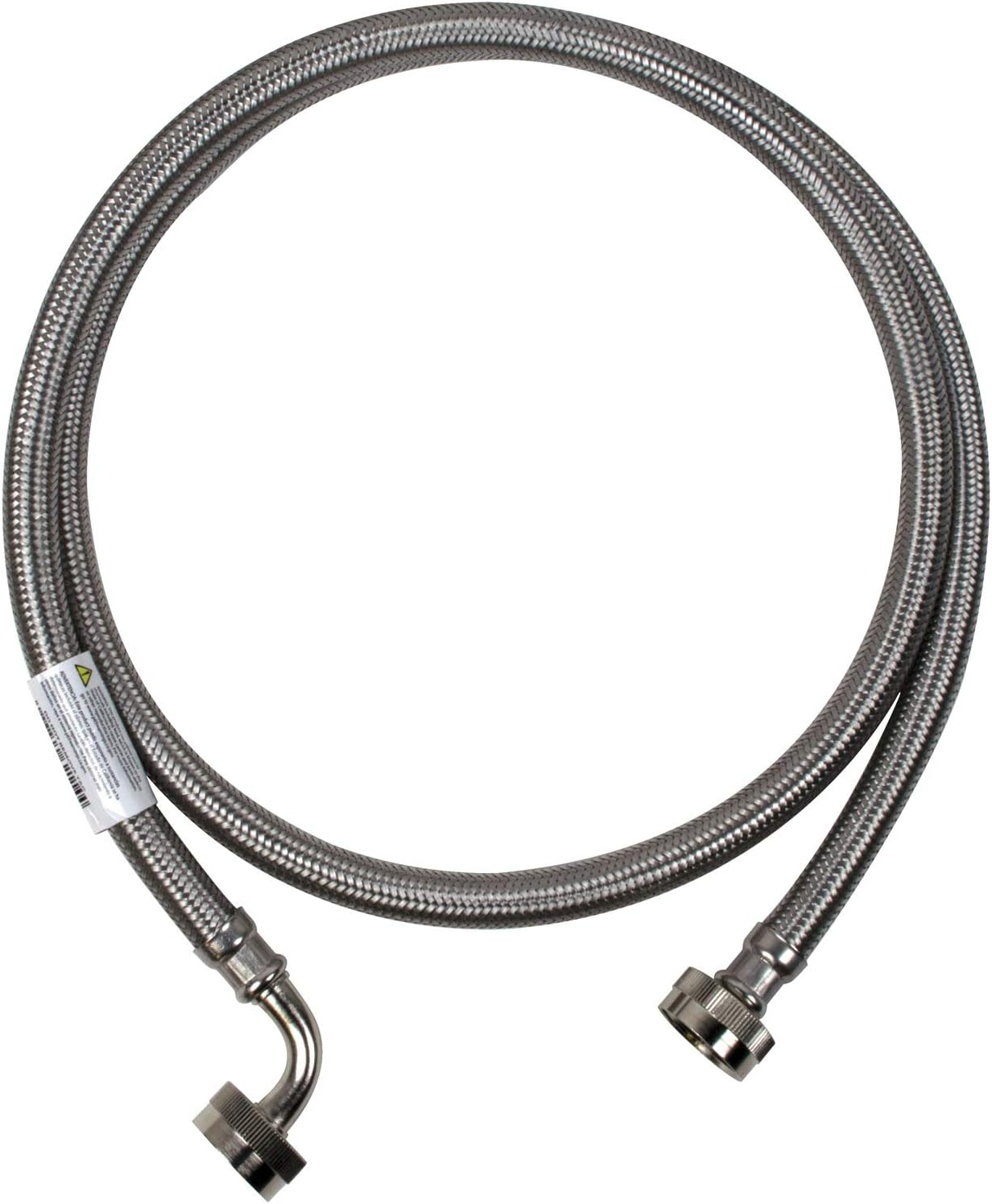 Certified Appliance Accessories Braided Stainless Steel Steam Dryer Installation Kit with 90° Elbow