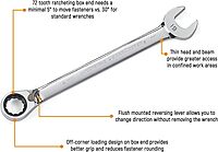 GEARWRENCH 7 Pc. 12 Point Reversible Ratcheting Combination SAE Wrench Set with Tool Roll - 9567RN