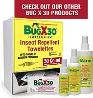 CoreTex Bug X 30 Mosquito, Tick, & Insect Repellent Wipes with 30% DEET
