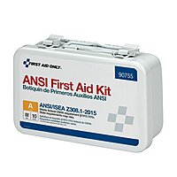First Aid Only 90755 ANSI A 2015 and OSHA Compliant First Aid Kit, 10-Person Emergency First Aid Kit for Business, Home, Car