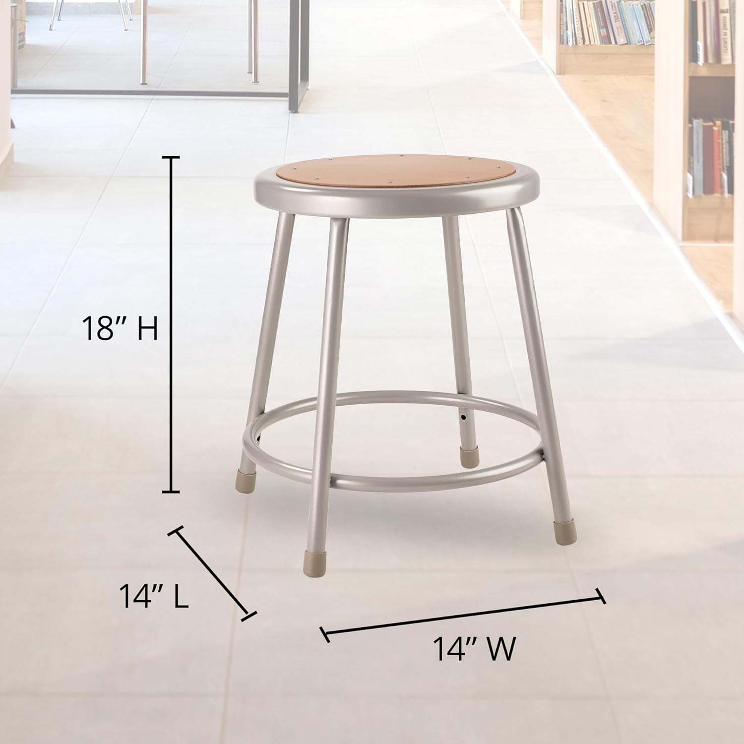 NATIONAL PUBLIC SEATING 6200 Series Heavy-Duty Steel Stool