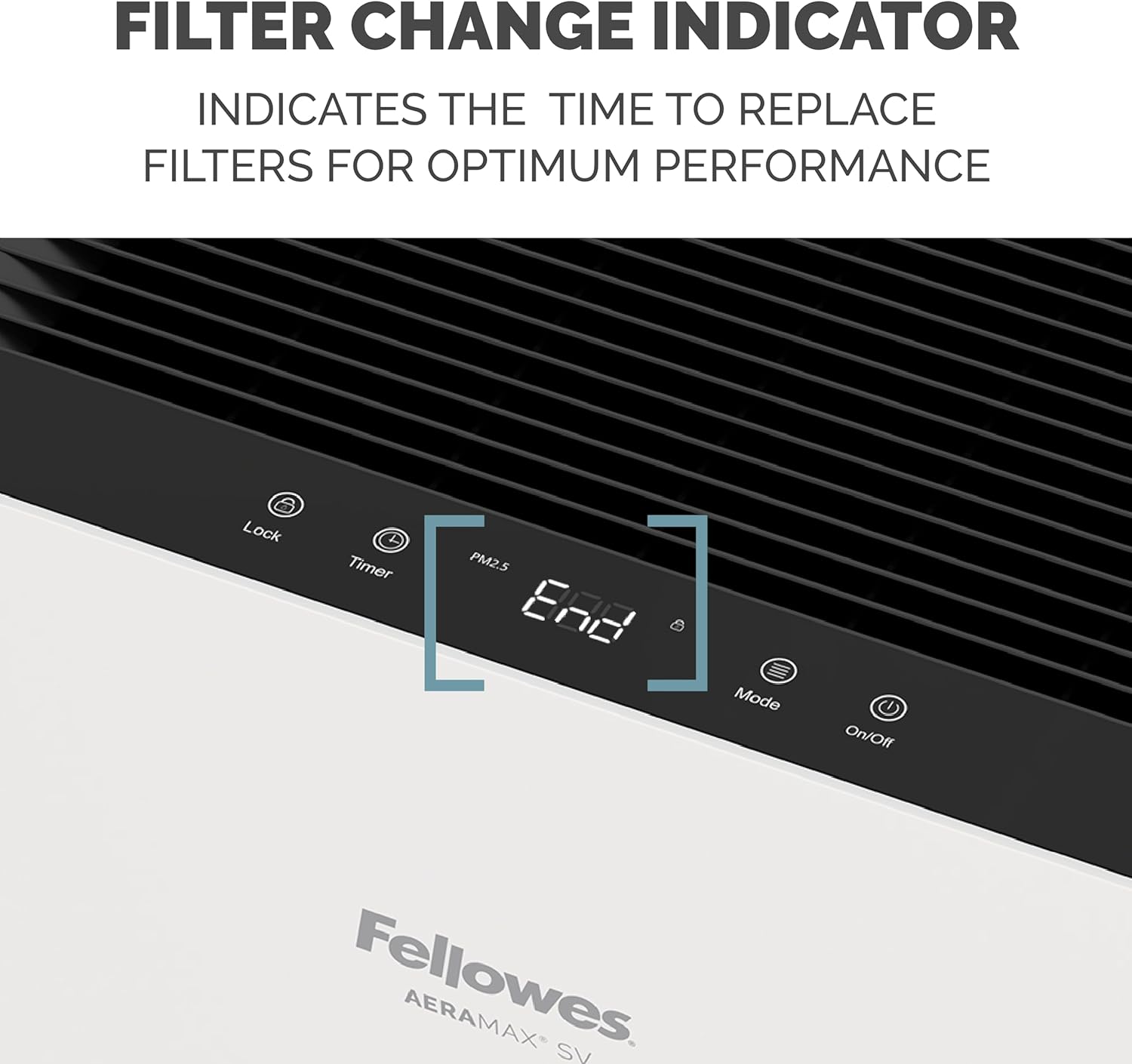 Fellowes AeraMax SV 4-Speed HEPA Air Purifier, 1,500 Sq. Ft., White/Black