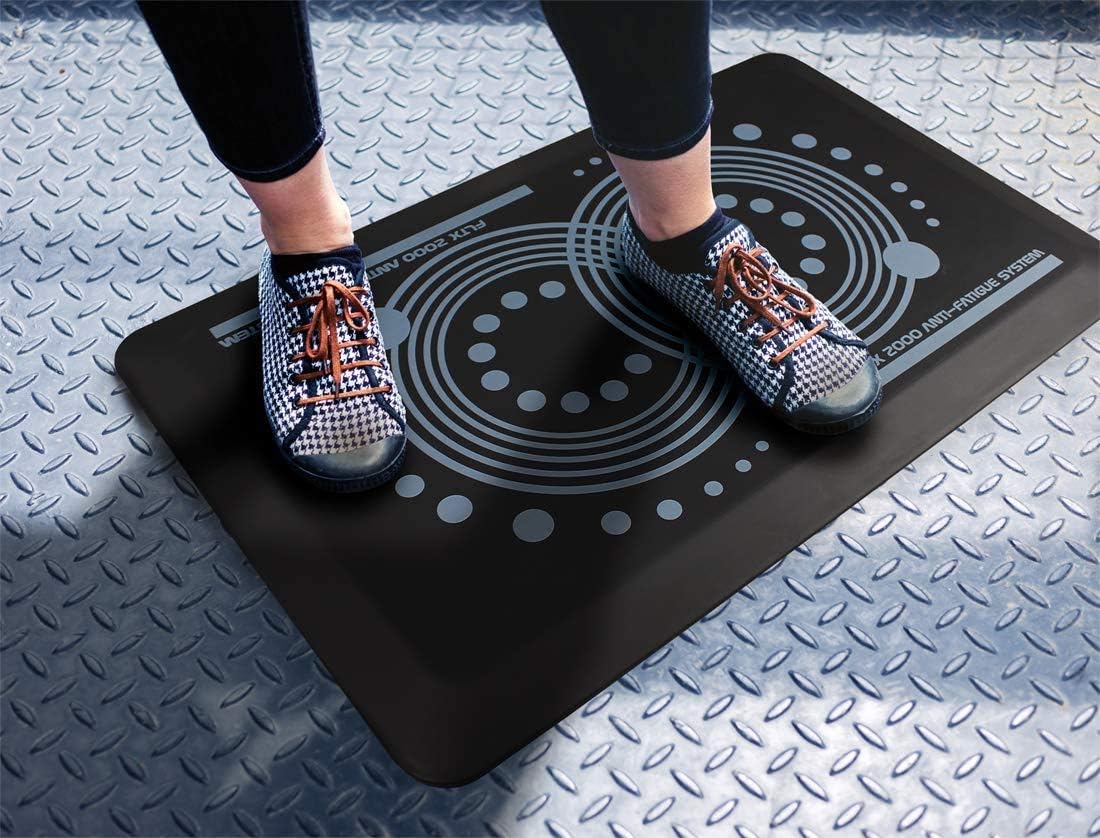 Floortex AFS-TEX 2000 Active Anti-Fatigue Mat, 16in x 24in, Slate Gray