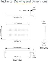 StarTech.com 1U Vented Server Rack Cabinet Shelf - Fixed 10in Deep Cantilever Rackmount Tray for 19in Data/AV/Network