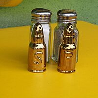 Caliber Gourmet Salt and Pepper Shakers Set For Kitchen Table, Bullet Style, Cooking Table, Collectible, Outdoors, Camping