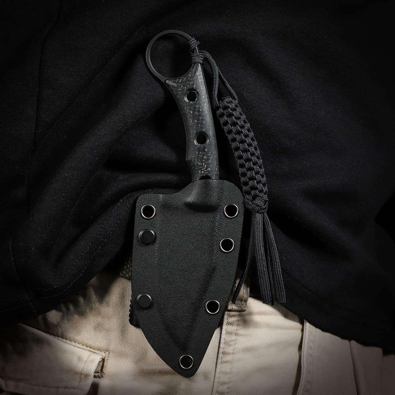 CIVIVI Midwatch Fixed Blade Knife, 3.39" Bohler N690 with Kydex Sheath