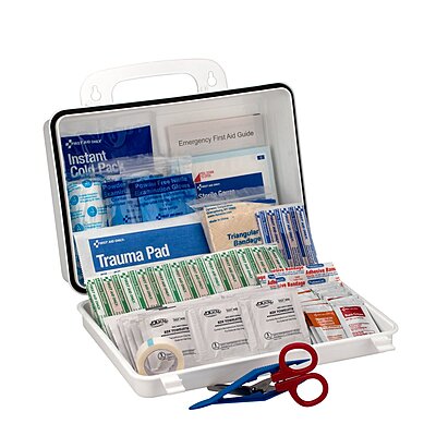 First Aid Only 9301-25P 25-Person Contractor's First Aid Kit for Home Renovation, Job Sites, and Construction Vehicles