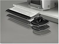 Fellowes 93841 Adjustable Standard Keyboard Platform, 20-1/4w x 11-1/8d, Graphite/Black