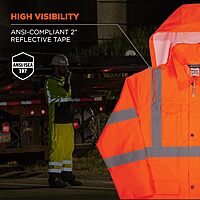 Ergodyne GloWear 8366 Lightweight Type R Class 3 High-Visibility Rain Jacket