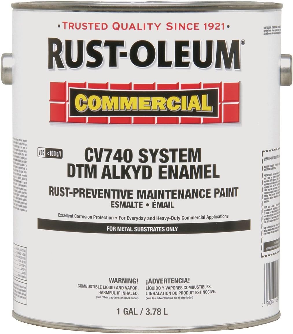 Rust-Oleum CV740 Alkyd Enamel Paint, Gloss White, 1 Gallon (255614)