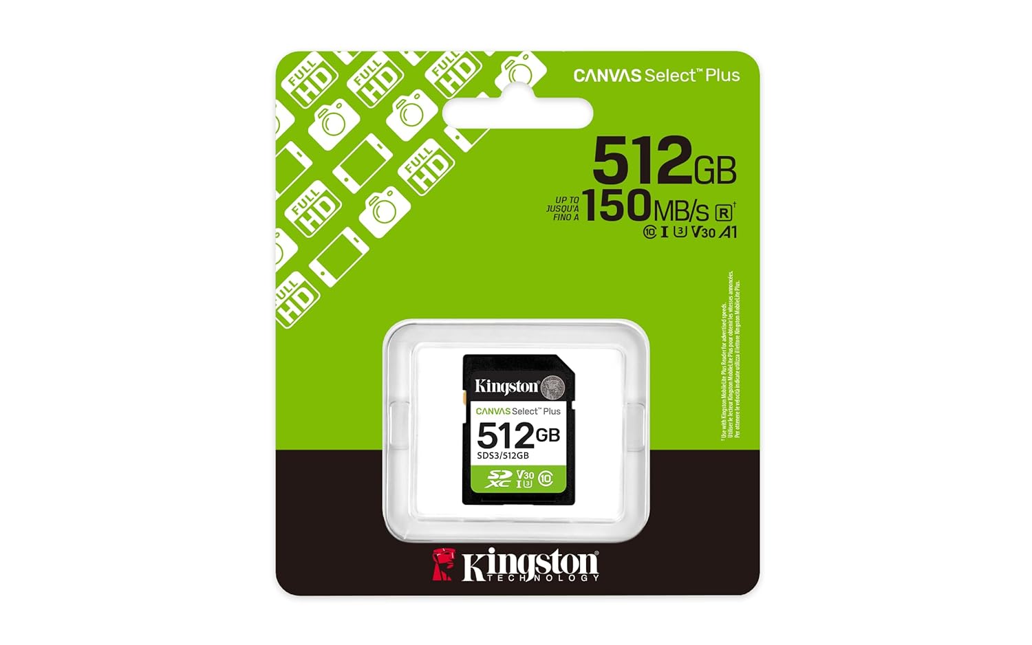 Kingston Canvas Select Plus SDXC Memory Card - Class 10 UHS-I
