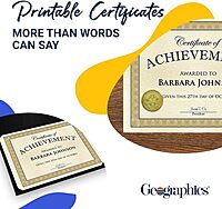 Geographics Diplomat Printable Certificates - 24 lb Basis Weight - 11" Width x 8.5" Length - Inkjet