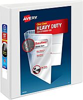 Avery Heavy-Duty View 3 Ring Binder with One-Touch EZD D-Rings and DuraHinge/DuraEdge