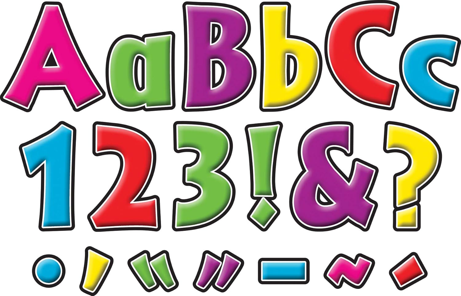 Barker Creek 2" Letter Pop-Outs 2-Pack, Neon, Jazz Up Your Bulletin Boards with These Colorful Letters