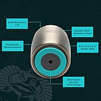 Toadfish Non-tipping 10oz Double-Wall Insulated Stainless Steel Rocks Tumbler with Easy-Slide Lid