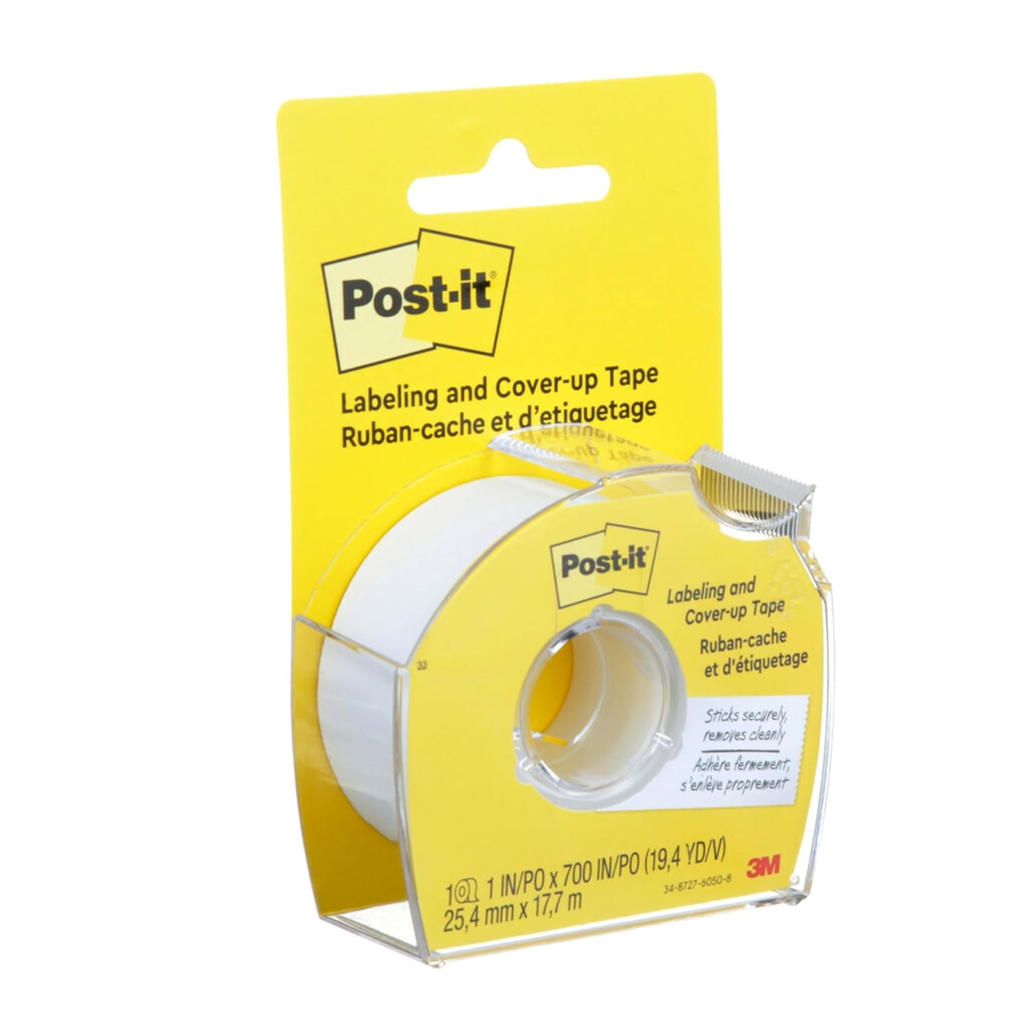 Post-it Labeling and Cover-Up Tape, 1-Inch x 700-Inch Roll – Non-Refillable – Virtually Invisible on Copies