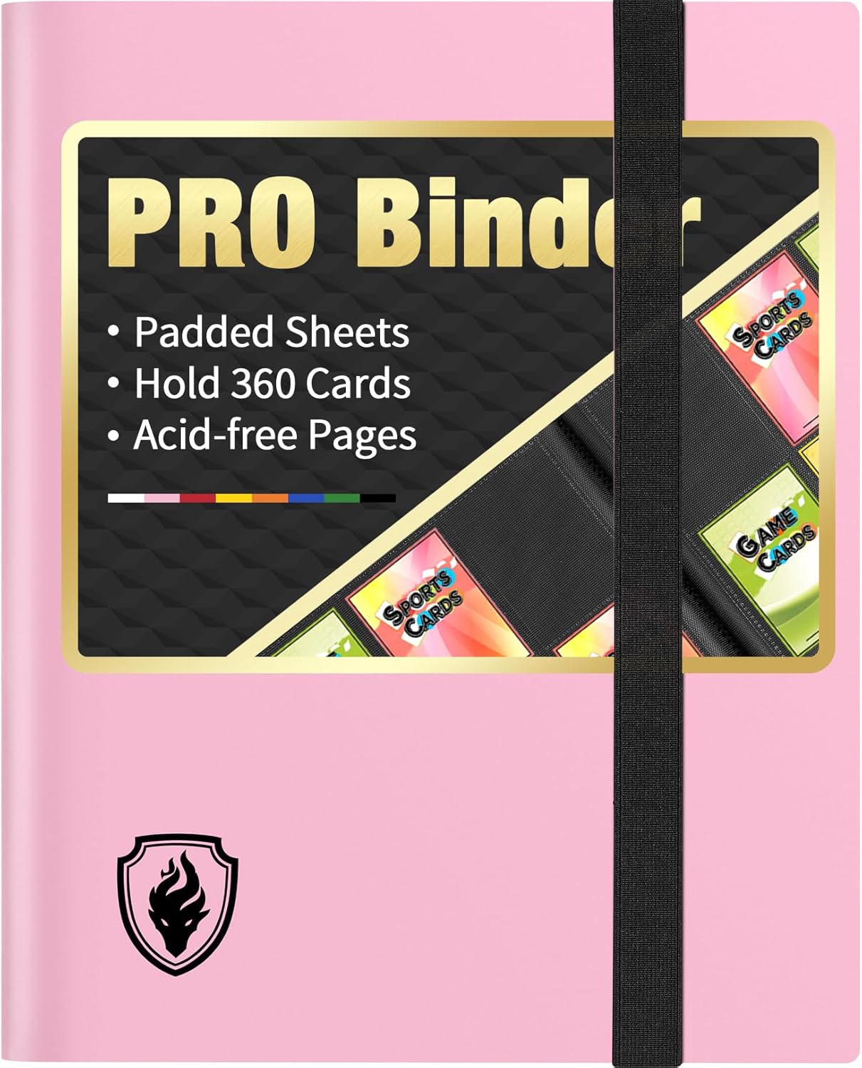 Fabmaker Heavy Duty 9-Pocket Binder - 360 Cards - Pink