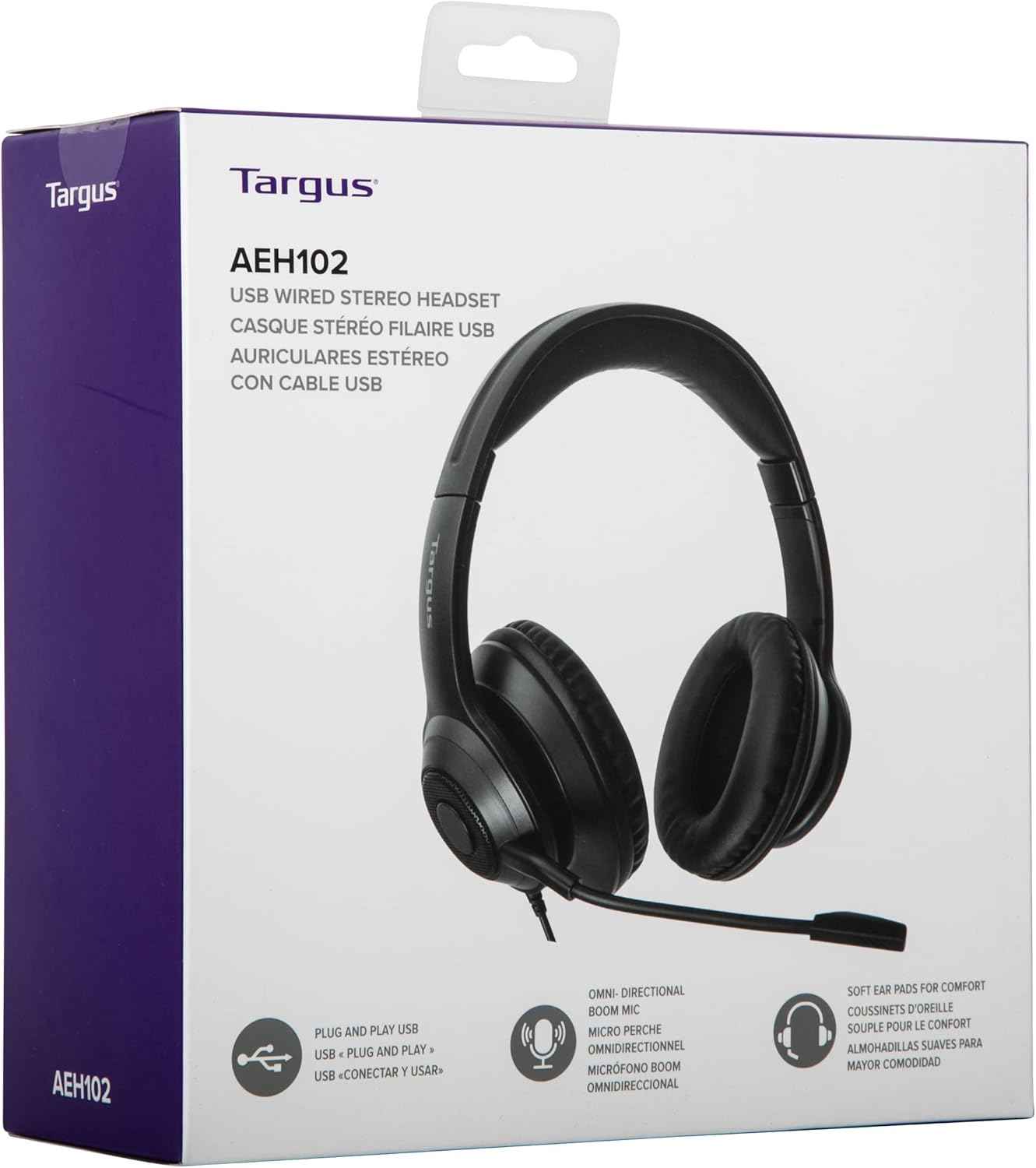 Targus Wired Stereo Headset, Black (AEH102TT)