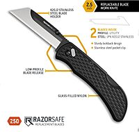 OUTDOOR EDGE Razor-Work RazorSafe Replaceable Blade Folding Utility Knife