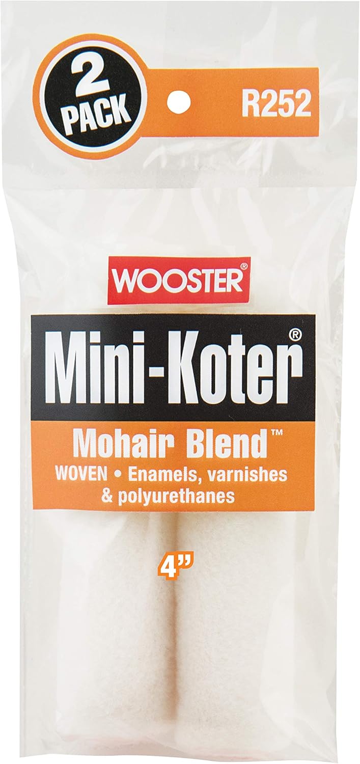 Wooster Genuine 4" Mini-Koter Mohair Blend 2 Sets of 2-Pack Roller Cover # R252-4-2PK