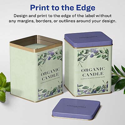 Avery Glossy Clear Rectangle Labels, Sure Feed Technology, 4" x 5", 20 Glossy Clear Labels, Print-to-The-Edge, Laser/Inkjet Printable 20 labels