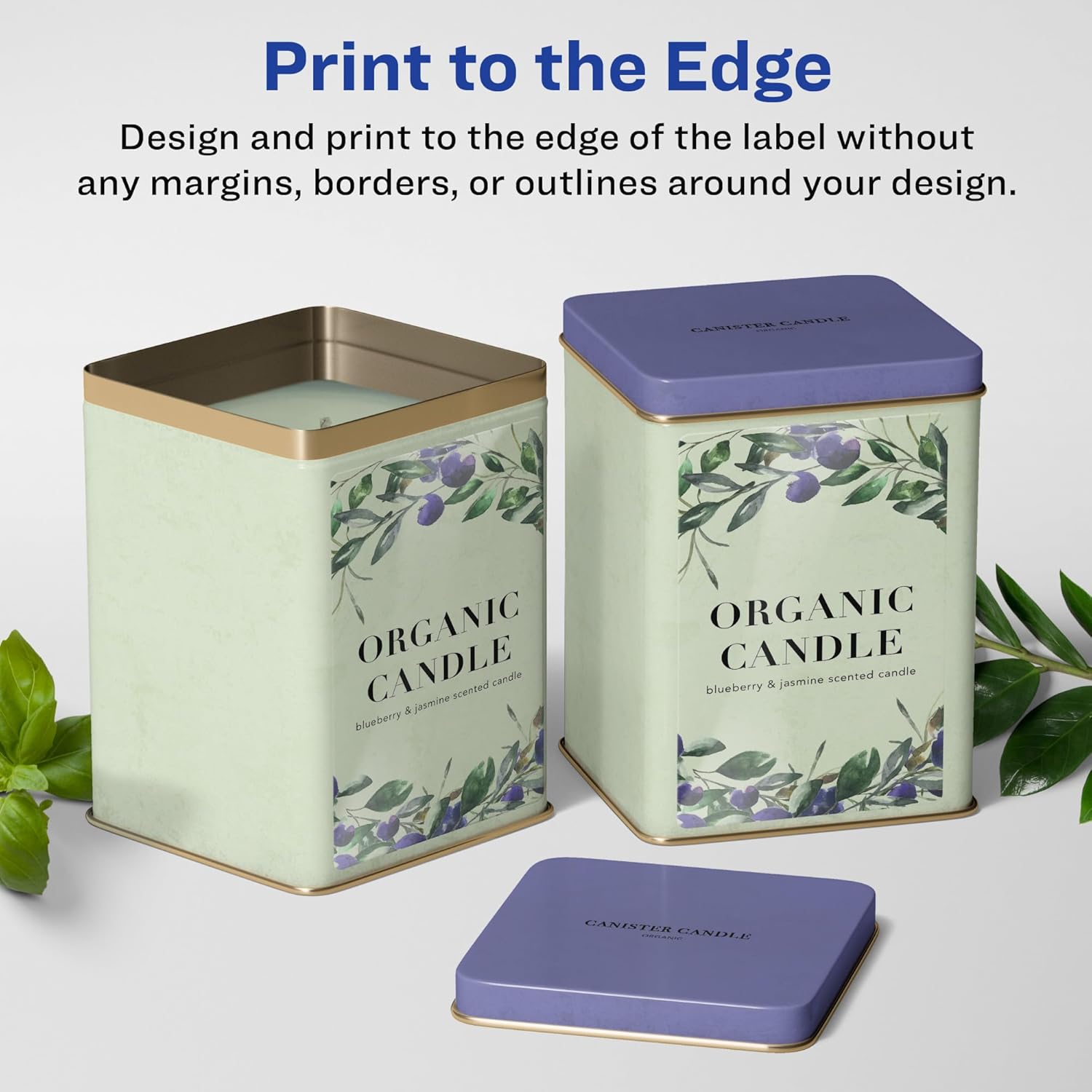 Avery Glossy Clear Rectangle Labels, Sure Feed Technology, 3" x 5"