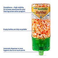 Moldex Softies® TouchFree EcoStation® Uncorded Disposable Foam Earplug Dispenser 6831, NRR 33dB