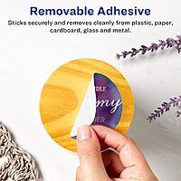 Avery Matte White Removable Round Labels, Sure Feed Technology, Print-to-The-Edge, 3" Diameter, 90 Removable Labels, Laser/Inkjet Printable 90 labels