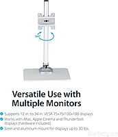 StarTech.com Single Monitor Stand - Adjustable - Supports Monitors 12'' to 34" (30.9lb/14kg) - Premium