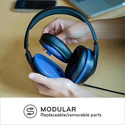 ThinkWrite Technologies REVO TW300, Premium Wired Over-Ear Headphones, Noise Reducing Headphones with 3.5mm Jack